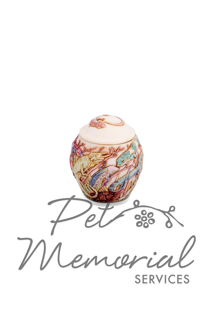 Hand Painted Reptile Urn