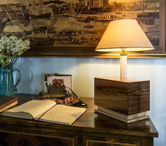 Italian Lacquered Wood Cremation Urn in “Pure”