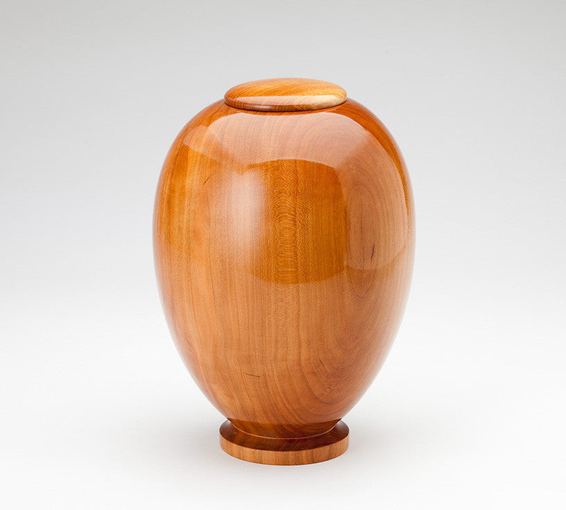 Handmade Cherry Wood Cremation Urn