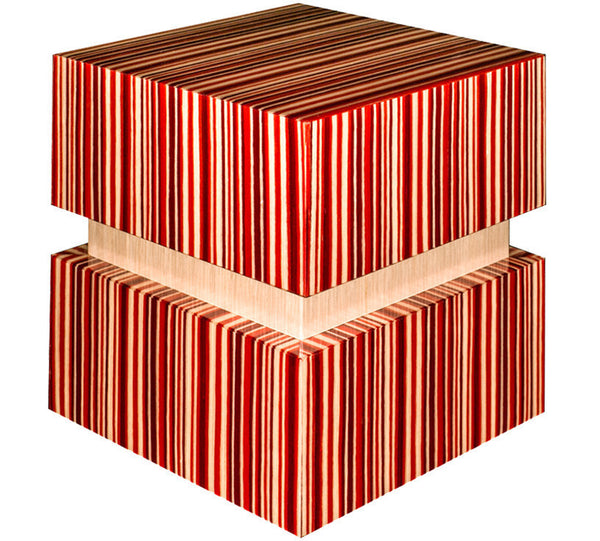 Italian Lacquered Wood Cube Cremation Urn in “Evita”