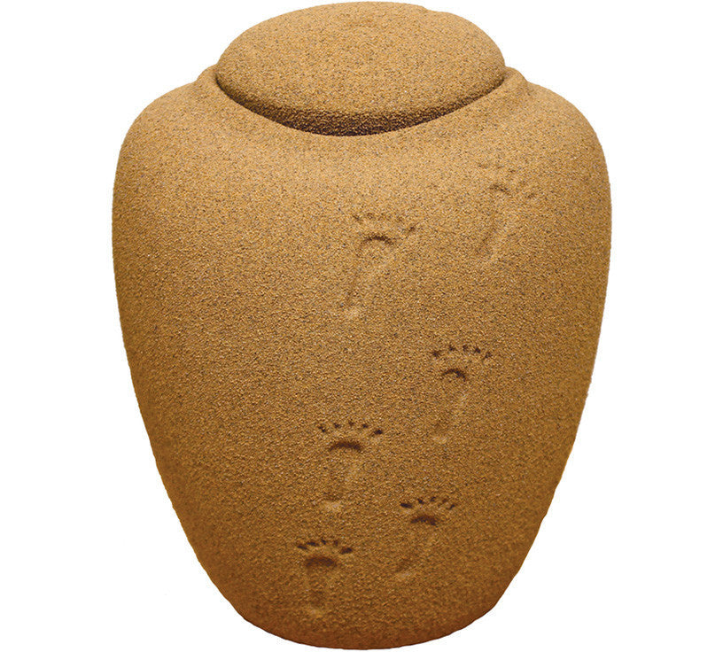 Footsteps in the Sand Biodegradable Cremation Urn
