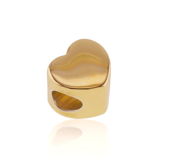 9-Carat Gold Heart Bead Jewelry Cremation Urn
