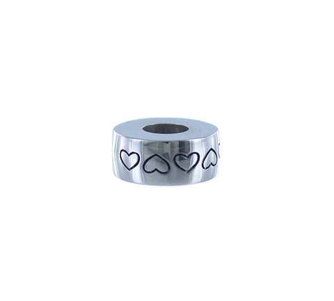 Sterling Silver Heart Engraved Charm Jewelry Cremation Urn