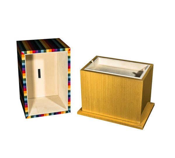 Italian Lacquered Wood Box Urn in “Joy”
