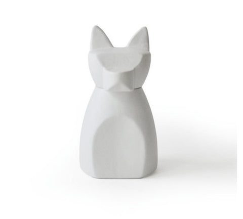 Matte White Ceramic Dog Urn
